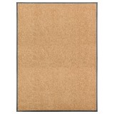 vidaXL Covoraș de ușă lavabil crem 90x120 cm