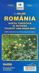 Harta turistica si rutiera Romania foto