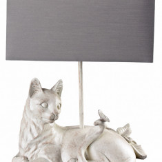 Lampa de masa cu o pisica alba CW606