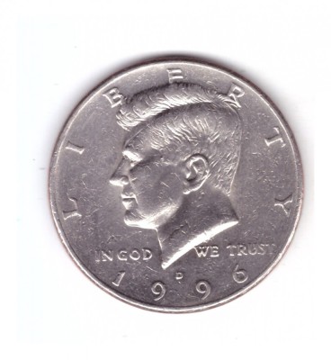Moneda SUA 1/2 dollar/dolar 1996 D, stare buna, curata foto