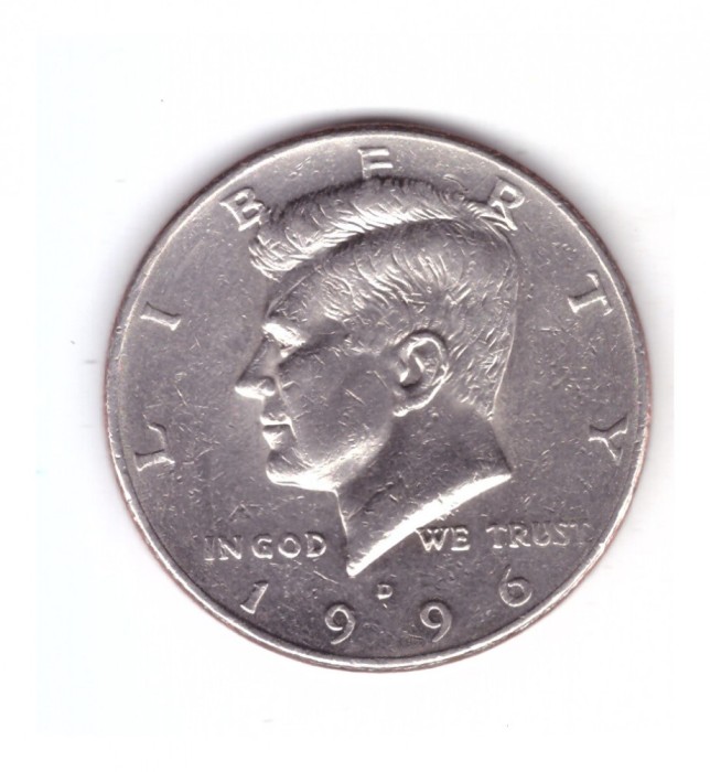 Moneda SUA 1/2 dollar/dolar 1996 D, stare buna, curata