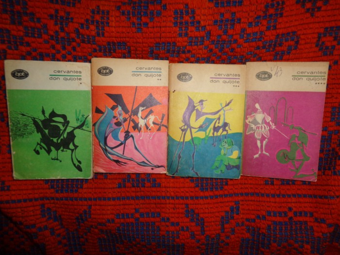 Cervantes - Don Quijote 4volume , 1593 pagini , colectia bpt
