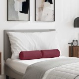 vidaXL Perne Bolster 2 pcs Roșu Vin &Oslash; 15 x 40 cm țesătură 42014271