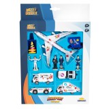 Set de joaca cu vehicule, Maxx Wheels, Aeroport, 13 piese