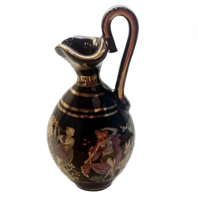 Vaza Ceramica Grecia Cu Foita de Aur 24K 8cm COD: 1931 foto