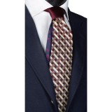 Cravată mătase cu nod &icirc;n contrast N2176, model unicat