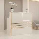 Recepția unui salon de coafură lăcuită Alexa 120 cm cosmetică pentru salonul de &icirc;nfrumusețare SPA alb