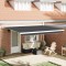 vidaXL Marchiza retractabila manuala antracit 450x300 cm