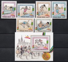 Togo 1989 - Jocurile Olimpice - Barcelona, Serie + PA + Colita, MNH foto