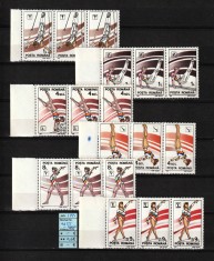 Rom&amp;acirc;nia, 1991 | Gimnastica artistică | Completă &amp;icirc;n f&amp;acirc;şii de 3 valori - MNH | aph foto