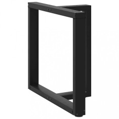vidaXL Picioare de masă &icirc;n formă de T, 2 buc., negru, 70x35x(72-73) cm, oțel