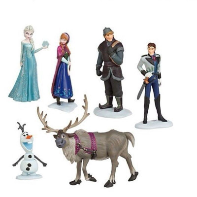 Disney Frozen Anna Elsa Kristoff Hans Sven Olaf - Plastic Figure 6pcs CG.010 foto