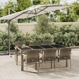 Set mobilier de gradina cu perne, 7 piese, gri, poliratan GartenMobel Dekor, vidaXL