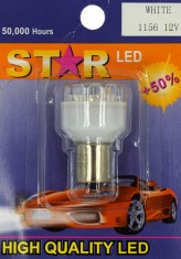 SET bec 1 faza BA15S 12 LED 12V lumina galbena COD: 1156