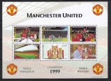 Benin 1999- Man. United-De 3 ori victorioasa la C. M. a cluburilor, Colita, MNH, Nestampilat