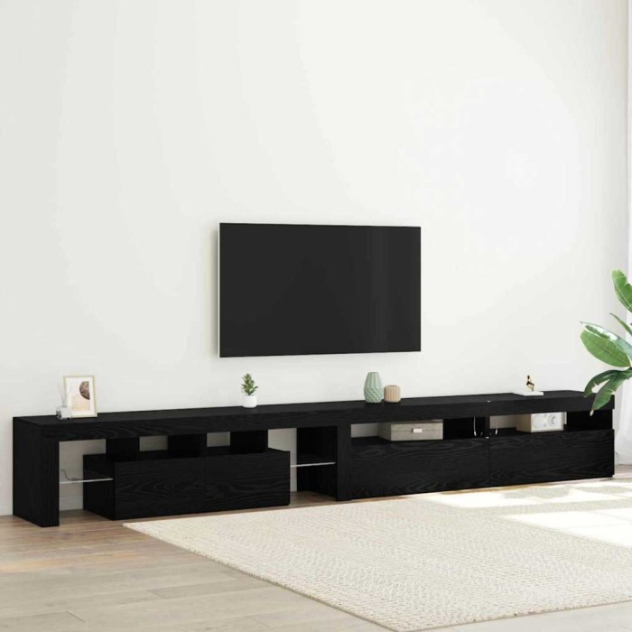 vidaXL Căsuțe pentru TV 3 pcs Stejar negru 290 x 36.5 x 40 cm