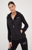 EA7 Emporio Armani vesta femei, culoarea negru, de tranzitie