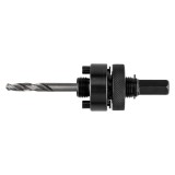 Adaptor cu burghiu pilot pentru freze bi-metal 32-152 mm, prindere Hex