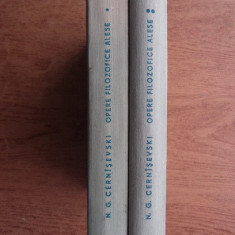 N. G. Cernisevski - Opere filozofice alese 2 volume (1958, editie cartonata)