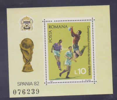 M1 TX3 5 - 1981 - Campionatul mondial de fotbal - Spania - colita dantelata foto