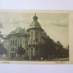 Rara! Corabia(Olt)-Hotel Traian,carte postala 1925 circulată 1929