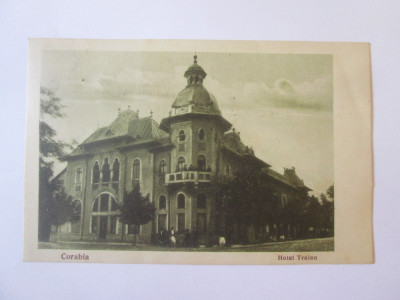 Rara! Corabia(Olt)-Hotel Traian,carte postala 1925 circulată 1929 foto