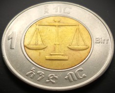 Moneda exotica bimetal 1 BIRR - ETIOPIA, anul 2016 * cod 3336