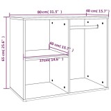 Dulap de dressing, alb, 80x40x65 cm, lemn compozit