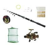 Set pescuit sportiv cu lanseta Wind Blade de 3,6 m, mulineta Cobra 5 rulmenti, juvelnic, 70 de ace