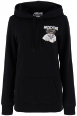 Hanorac dama Moschino micro teddy bear hoodie V1709 5527 1555 Negru foto