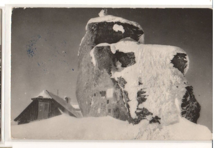 CPIB 21365 CARTE POSTALA - MUNTII BUCEGI. VARFUL SI CABANA &amp;quot;OMUL&amp;quot;, RPR ...