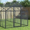 VidaXL Volieră de păsări, antracit, 1,79x10x1,85 m, aluminiu