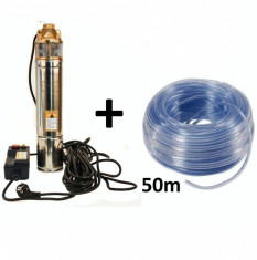 Pompa submersibila Micul Fermier Vortex PRO 4SKM-150 1.1KW 90m + Furtun 1Tol 50m foto