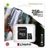 Card de memorie microSD Kingston, 256GB, Clasa 10 + Adaptor SD