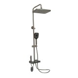 Set dus multifunctional cu termostat, afisaj digital temperatura apa, 4 functii de curgere a apei, pipa cada, dus dreptunghiular, dus de mana, dus bid