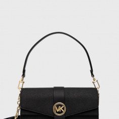 MICHAEL Michael Kors poseta de piele culoarea negru