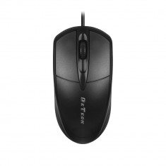 Mouse Detech D2, Negru, USB, 1000 dpi, optic, 3 butoane, cablu 1.2M