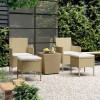 VidaXL Set mobilier bistro, 3 piese, bej, poliratan/sticlă securizată 3058370