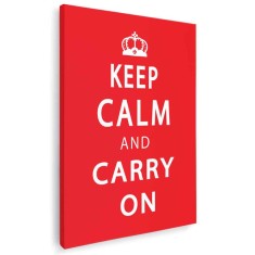 Tablou mesaj motivational keep calm, rosu 1476 Tablou canvas pe panza CU RAMA 20x30 cm