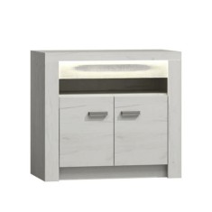 Comoda 2 usi din pal frasin alb Infinity 96x42x73 cm