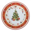 Platou Decorativ de Crăciun, Brad &Icirc;mpodobit și Cadouri, Plastic, 40cm, Multicolor, Oem