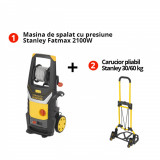 Cumpara ieftin Pachet Masina de spalat cu presiune profesionala Stanley Fatmax 2100W 145bar 450l/h+ Carucior Pliabil 30/60 kg Stanley