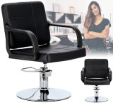 Scaun de coafat Luke hidraulic rotativ pentru salonul de coafură Suport cromat scaun de coafor