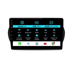 Navigatie Dedicata Fiat Fiorino Qubo (2008 - 2017), 10Inch, 1Gb Ram, 32Gb Stocare, Carplay