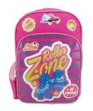 Ghiozdan Soy Luna Pigna Roz Bleu Impermeabil, 38 cm, Bretele Ajustabile, Buzunare Laterale Plasa