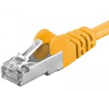 Cablu de retea RJ45 Cat. 6A S/FTP (PiMF) 0.25m Galben, sp6asftp002Y, Oem