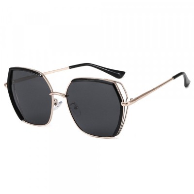 Ochelari De Soare Dama Techsuit 9768, Polarizati, Protectie UV, Negri Aurii Gri foto