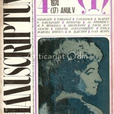 Manuscriptum. Revista Trimestriala Nr.: 4/1974 * (17) Anul V