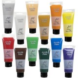 Cumpara ieftin Set culori acrilice pentru pictura, 12 bucati, 100 ml, Maaleo, Isotrade