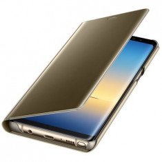 HUSA SAMSUNG GALAXY S8 CLEAR VIEW FLIP STANDING COVER (OGLINDA) AURIU (GOLD) foto